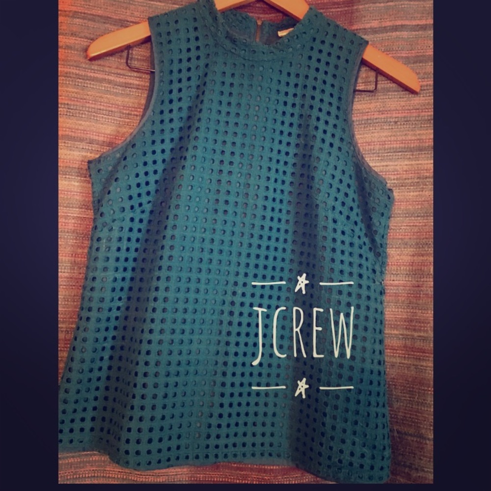 J. Crew Dark Teal Shell Top